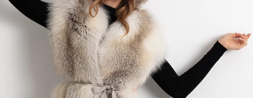 Perforated fox waistcoat